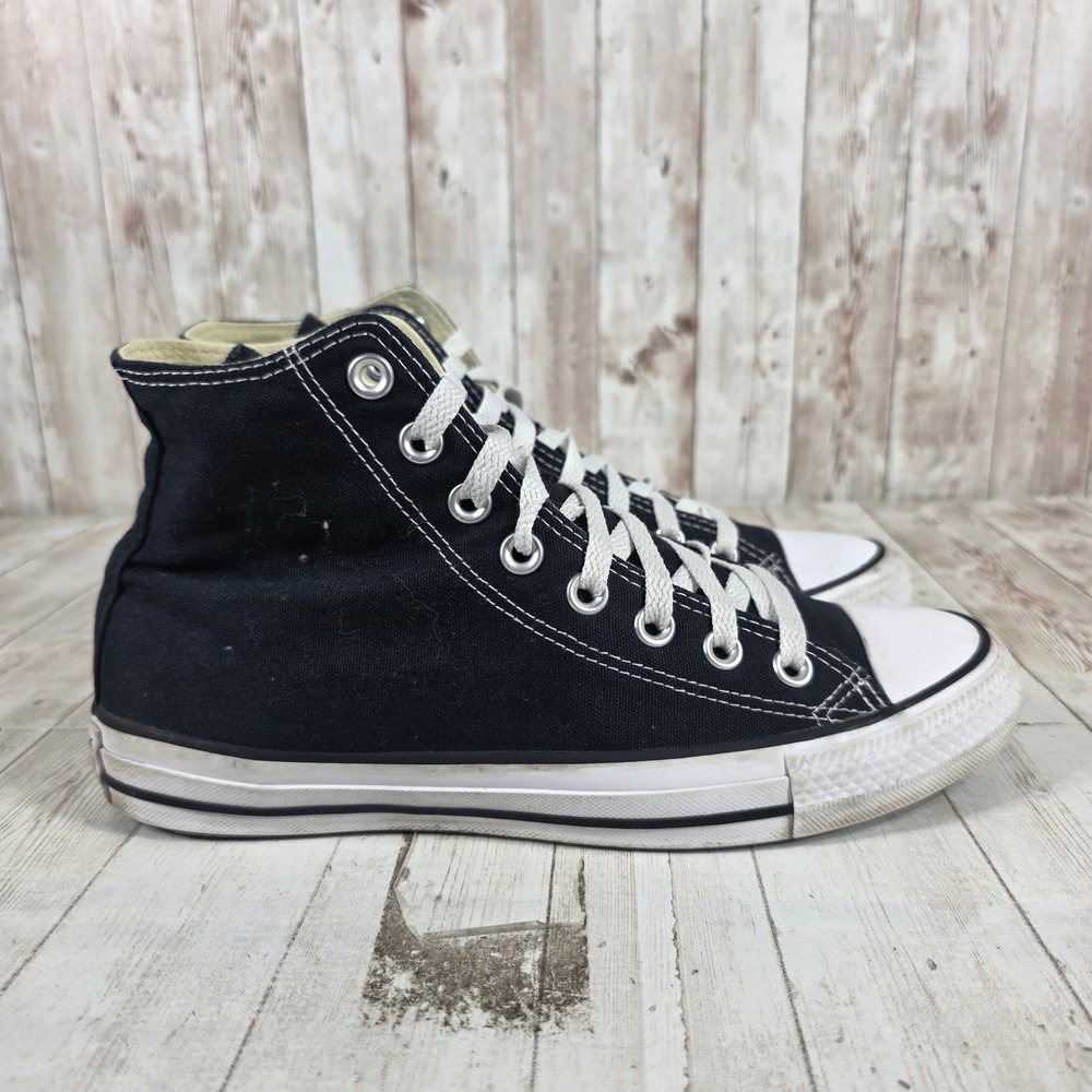 Converse Chuck Taylor All Star High Top Black Canvas Sneakers M9160 Womens 9
